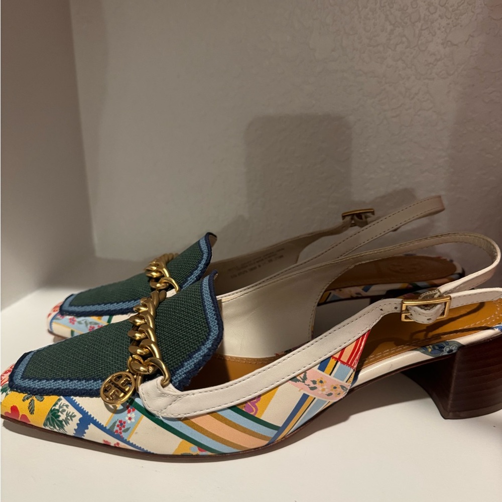 Tory Burch Mini Benton Slingback Loafers Size 7.5 - Picture 5 of 8